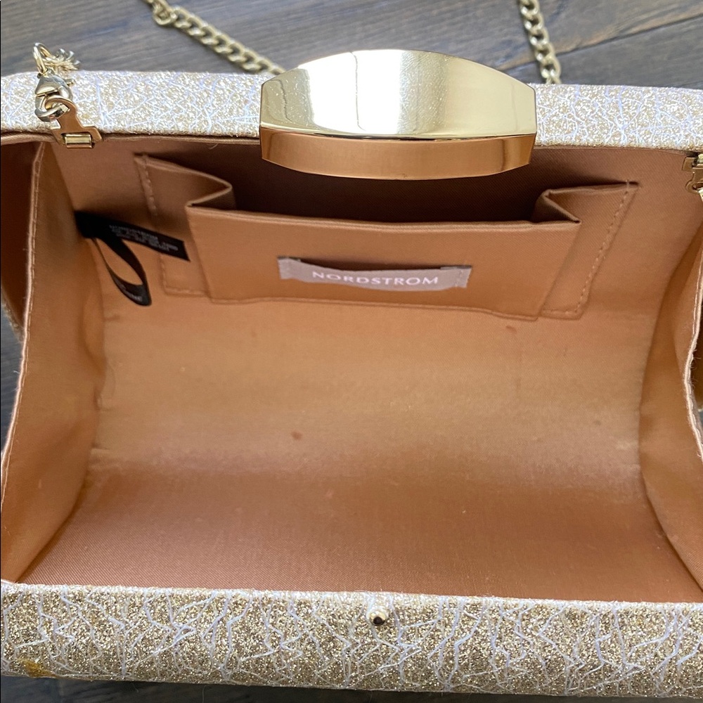 Nordstrom Gold Clutch Purse - Picture 3 of 5